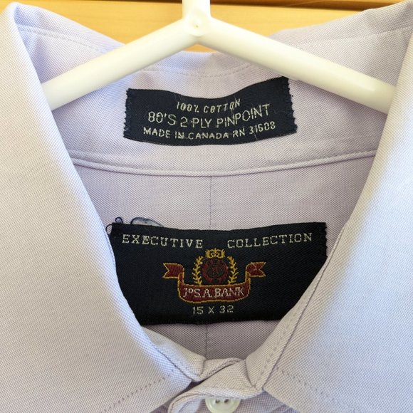 Jos A Bank Men's Pinpoint Button-Down Shirt, 15-32 - Mint - Picture 2 of 2